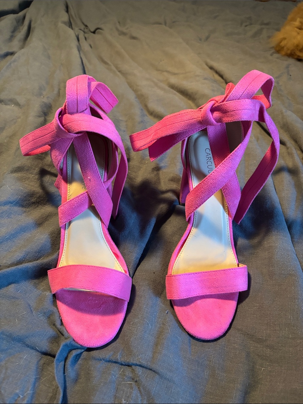 Pink Lace-Up Women's Sandals